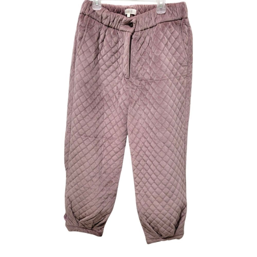 Ghospell Velour Quilted Joggers Pants Medium